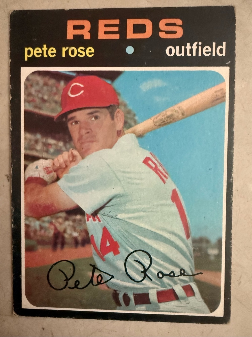 Pete Rose Cincinnati Reds Baseball Card - Topps